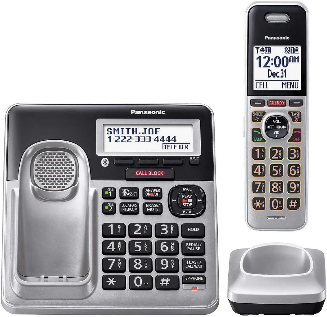 Panasonic 1909595 DECT 6.0 Bluetooth 4-Handset Phone