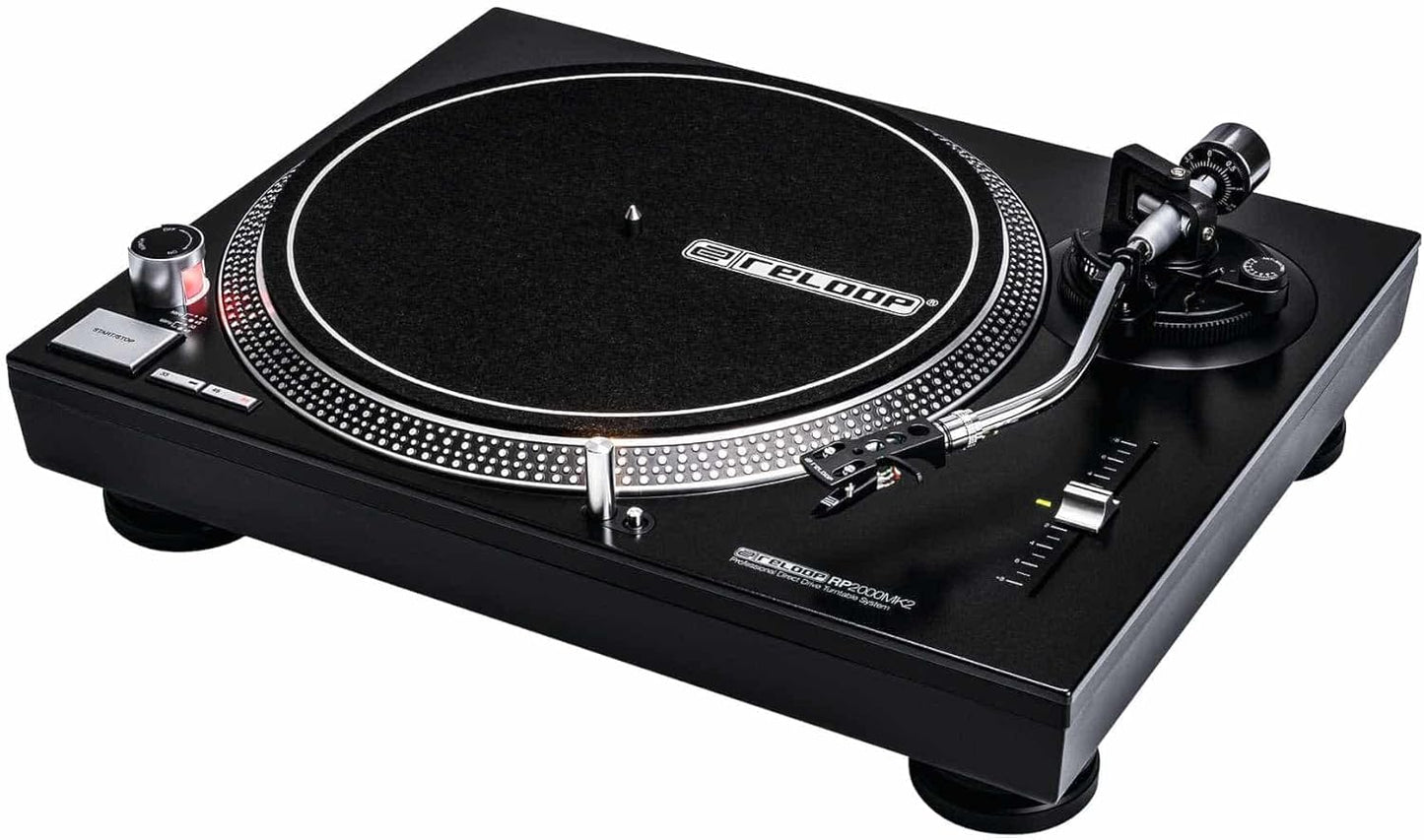Reloop RP-2000 MK2 Direct Drive DJ Turntable with Cartridge