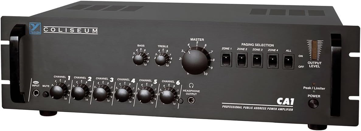 Yorkville 4334197053 CA1 70V 6-Channel PA Amplifier