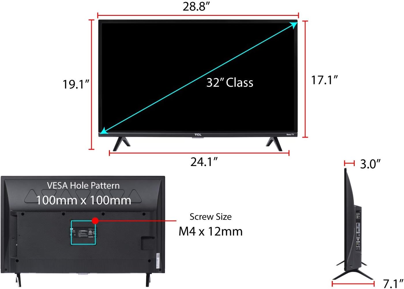 TCL 32S327 32-Inch 1080p Roku Smart LED TV (2019 Model)