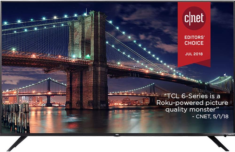 TCL 55R613 55-inch 4K QLED Roku Smart TV (Renewed)