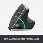 Logitech MX Vertical Wireless Ergonomic Mouse - Graphite