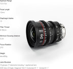 Meike 12mm T2.5 S35 Wide Angle Cinema Lens PL-Mount