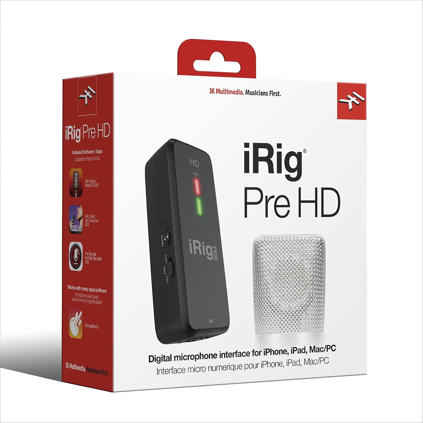 IK Multimedia IP-IRIG-PREHD-IN iRig Pre HD XLR Mic Preamp