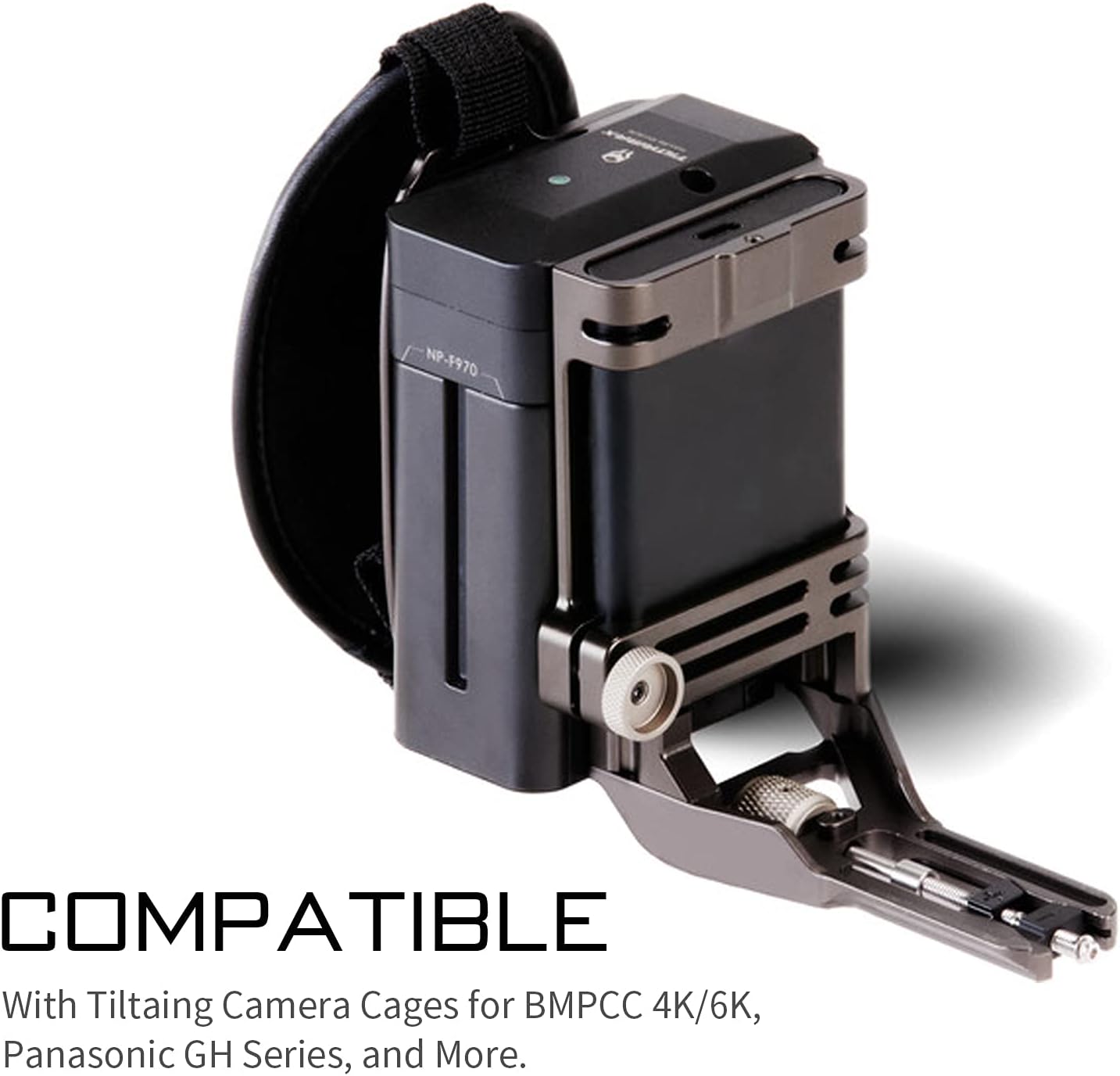 Tilta TA-SH1-97-G Side Power Handle for BMPCC Camera Cage (F970)
