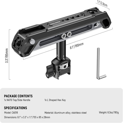 Neewer 10102588 2-in-1 Rotatable Camera Cage Handle