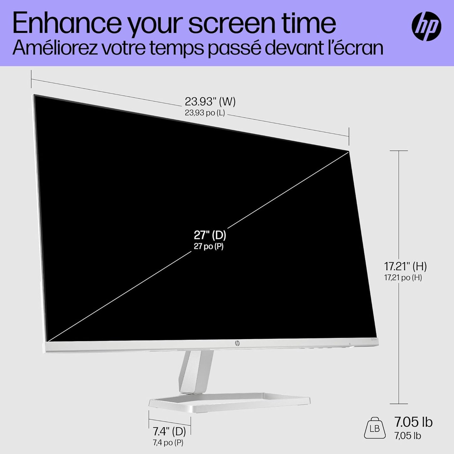 HP 94F46AA#ABA 27-Inch FHD IPS Monitor