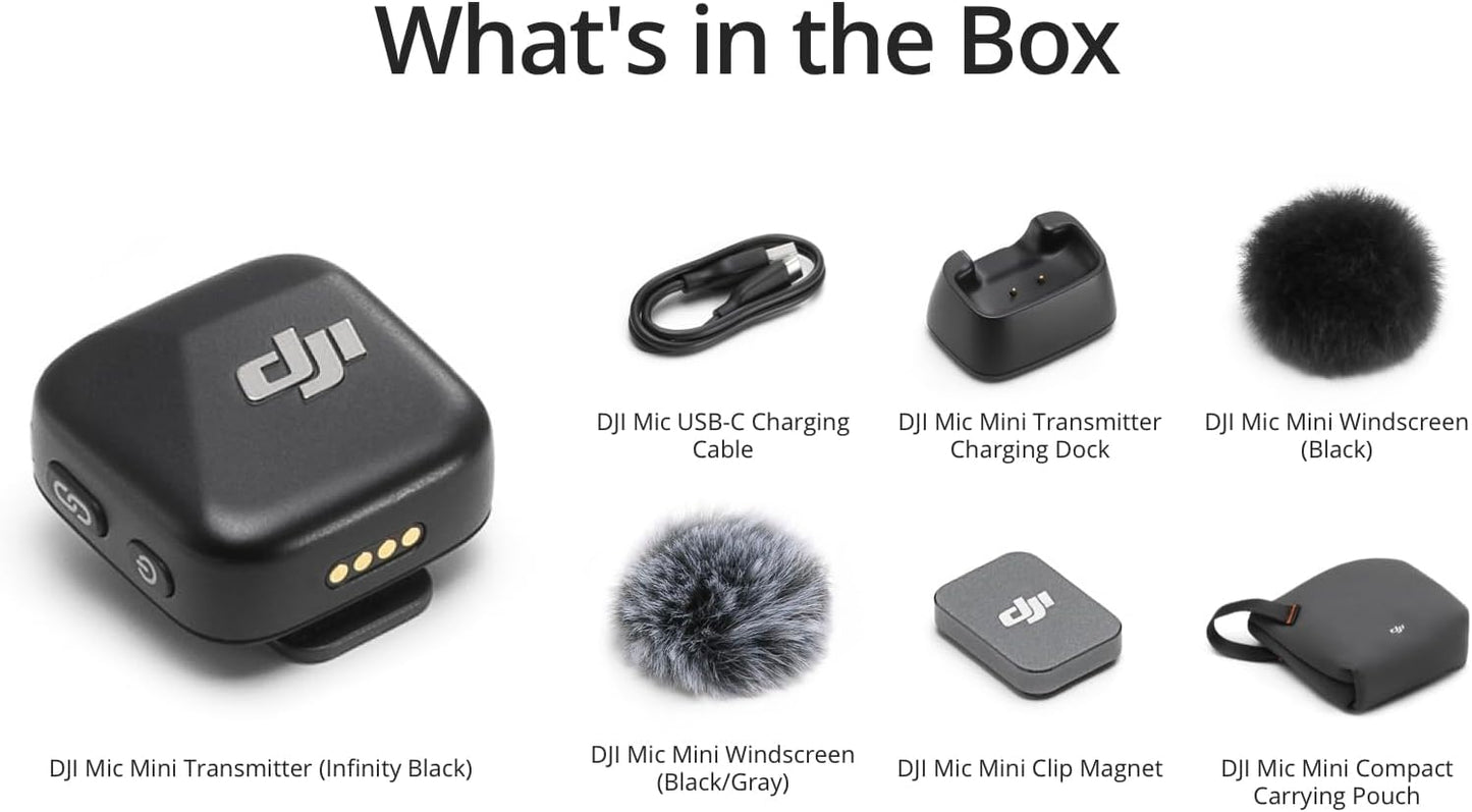 DJI 6941565991461 Mic Mini Transmitter Infinity Black Wireless