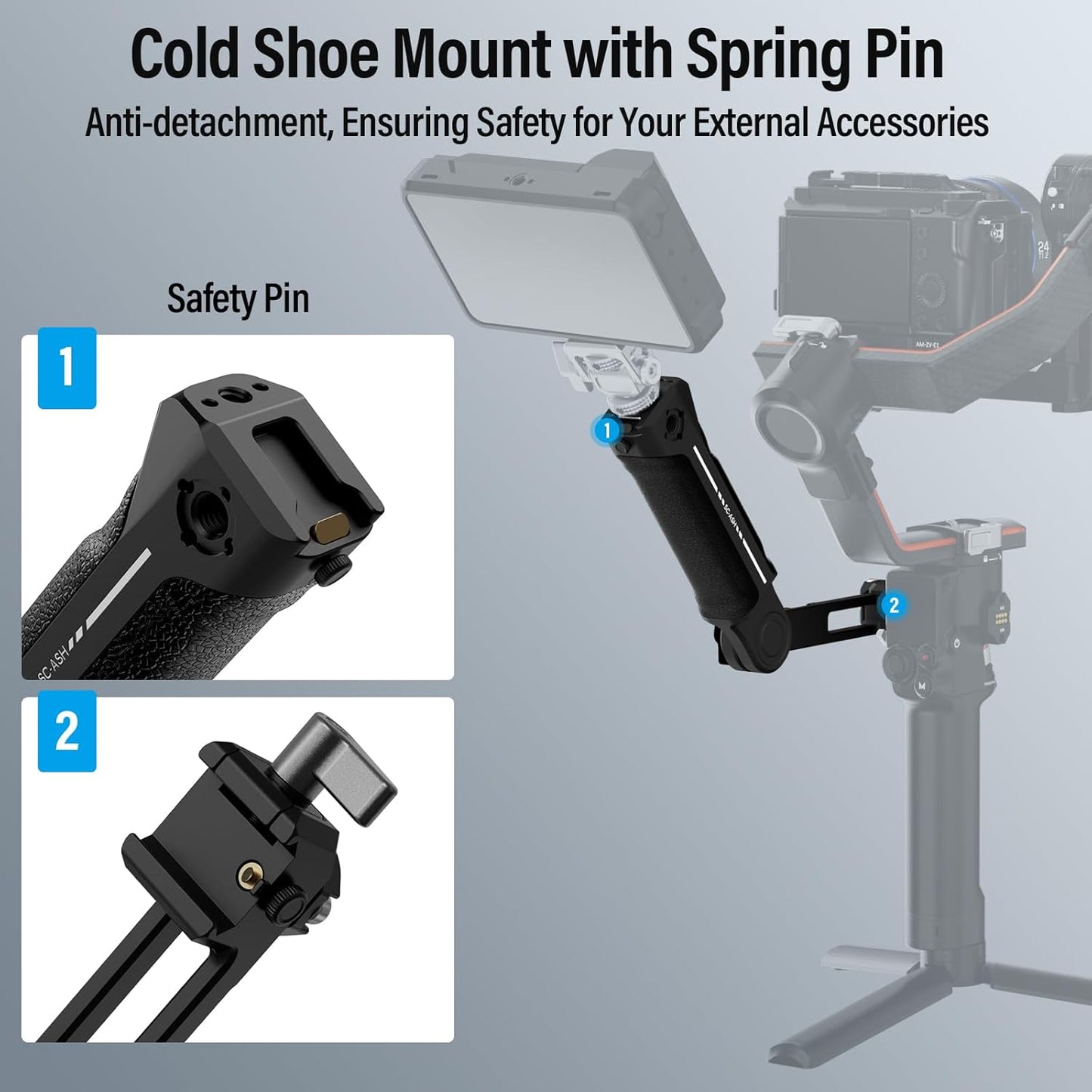 Sirui Sling Handgrip Adjustable NATO Clamp, DJI Gimbal Accessory