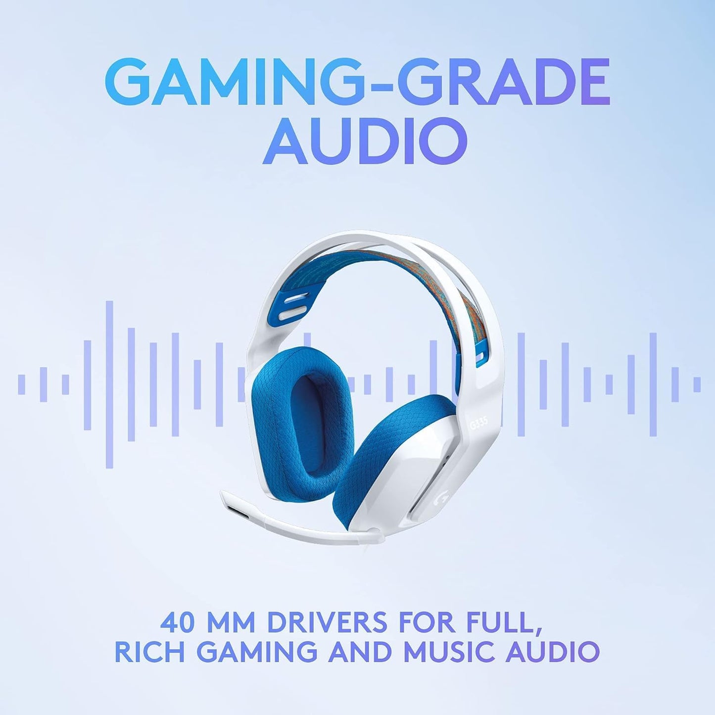 Logitech G535 Lightspeed Wireless Gaming Headset - White Renewed