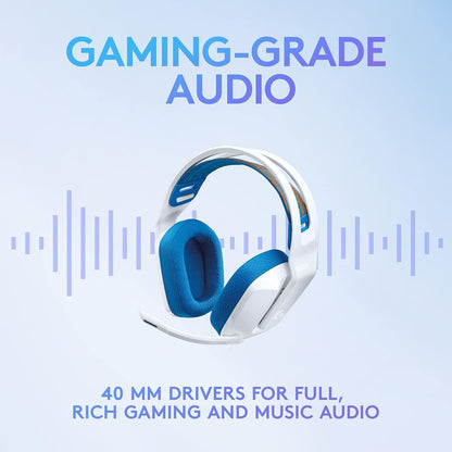 Logitech G535 Lightspeed Wireless Gaming Headset - White Renewed