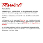Marshall LB00015 Liquid Filled Fuel Pressure Gauge