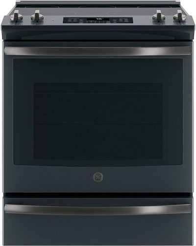 GE JS760FLDS Black Slate Electric Range Renewed