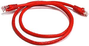 Monoprice 102134 3FT Cat5e Ethernet Cable Red