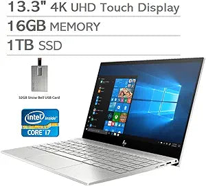 HP 13-AQ1015DX Envy 13.3" 4K Touch Laptop, 1TB SSD