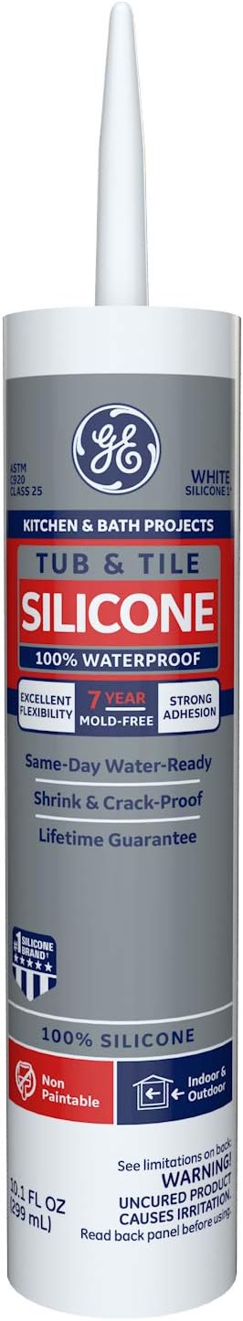 GE GE712 Kitchen and Bath Sealant - 10.1 oz White