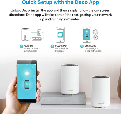 TP-Link Deco XE75 Pro(3-pack) AXE5400 Tri-Band WiFi 6E Mesh