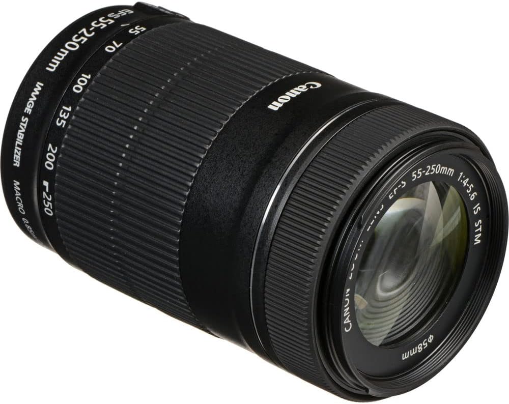 Canon 8546B002 EF-S 55-250mm STM Lens Bundle - Renewed