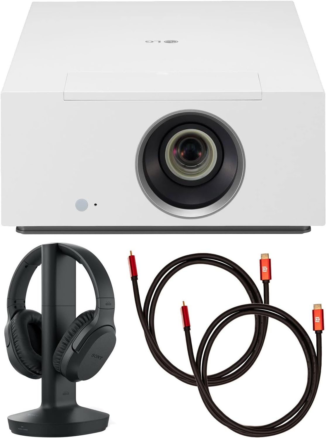 LG E1LGHU710PW 4K Projector Headphones Bundle
