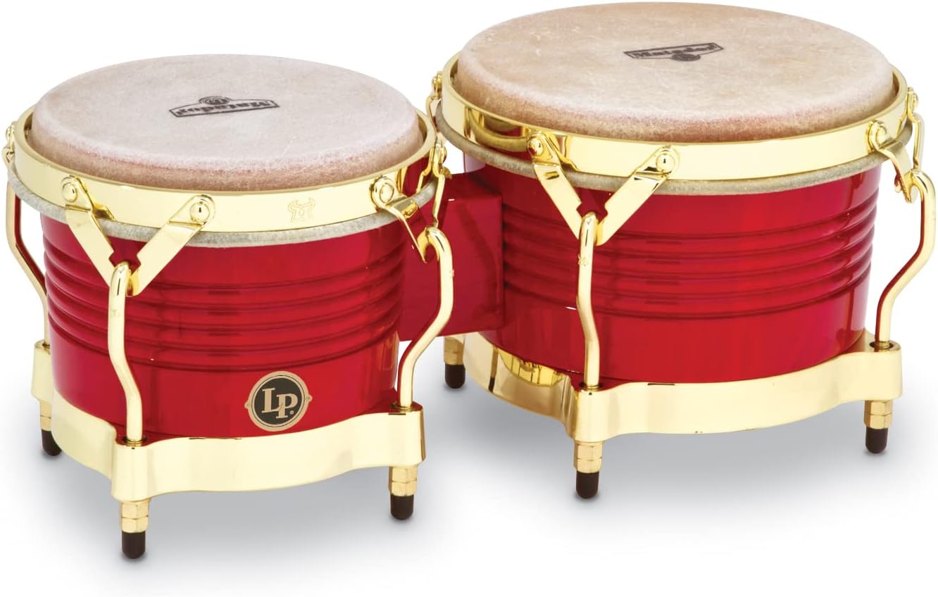 Latin Percussion M201-RW Matador Wood Bongos, Blaze Red