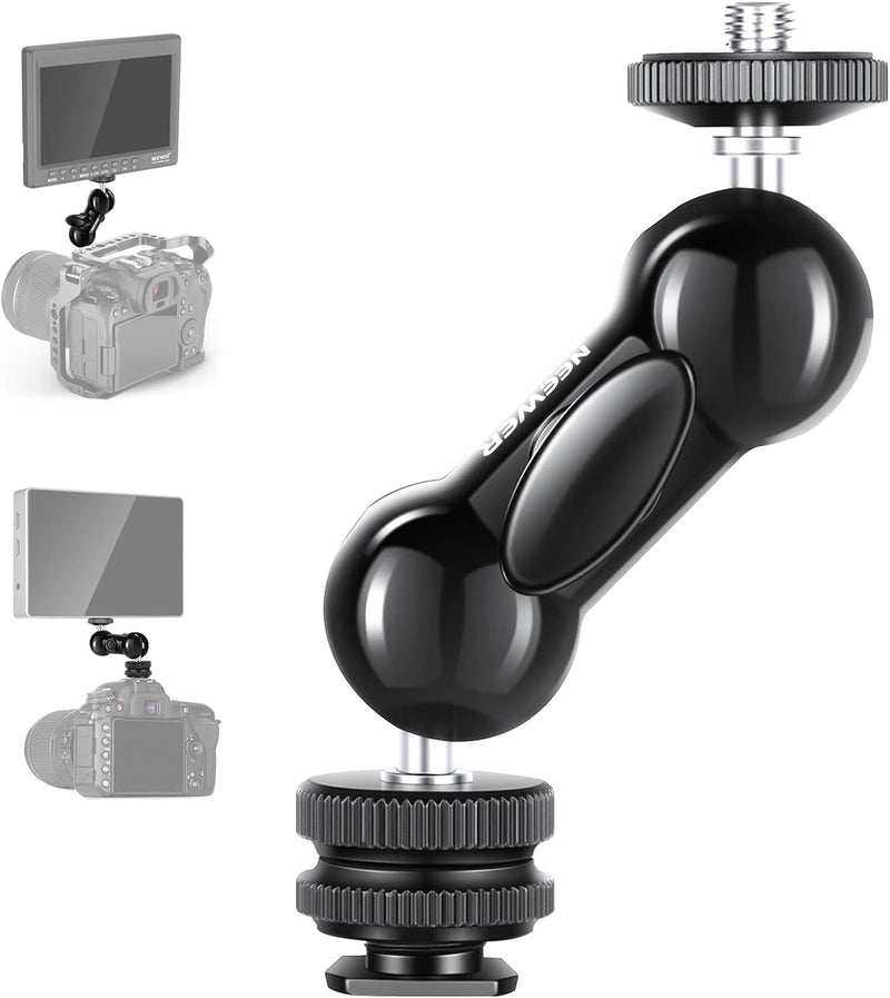 Neewer 10099612 Double Ball Head with Cold Shoe Mount — main product image