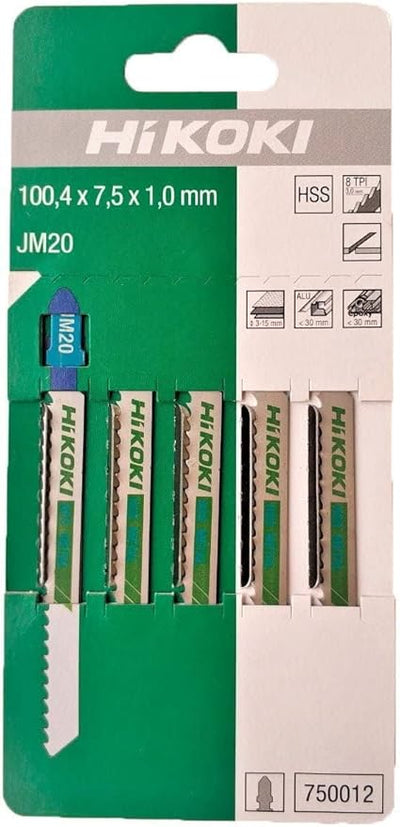 Hitachi STICHSÄGEB Jigsaw Blade JM20 75MM (5 Pack)