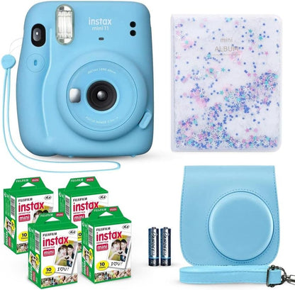 Fujifilm Instax Mini 11 Sky Blue Camera Bundle