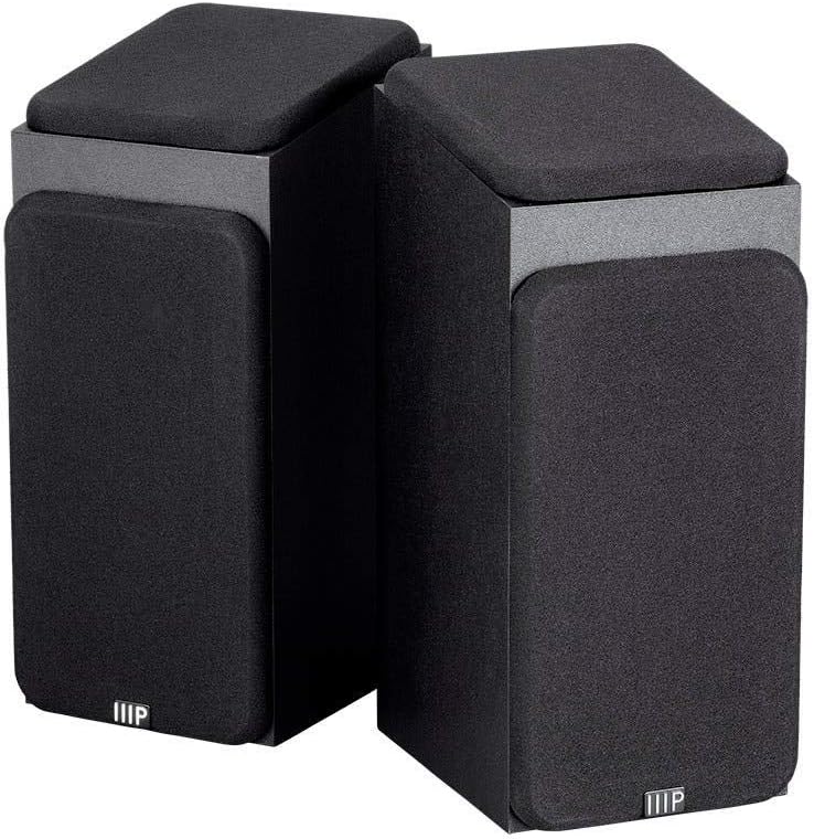 Monoprice 133833 Immersive Satellite Speakers Pair Black