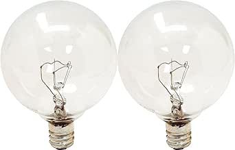 GE 17722 25 Watt Crystal Clear Vanity Globe Bulbs (2-Pack)