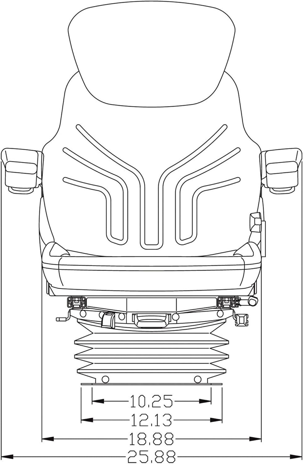 K&M 7922 Grammer Air Suspension Tractor Seat