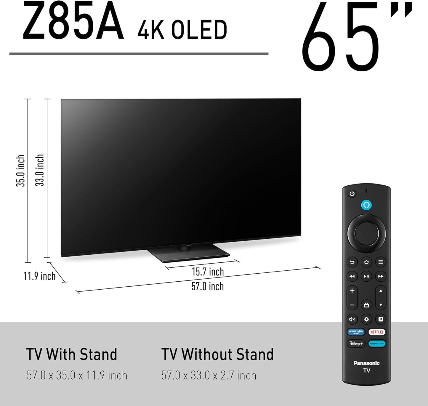 Panasonic TV-65Z85AP 65-inch Z85 Series OLED 4K UHD Fire TV