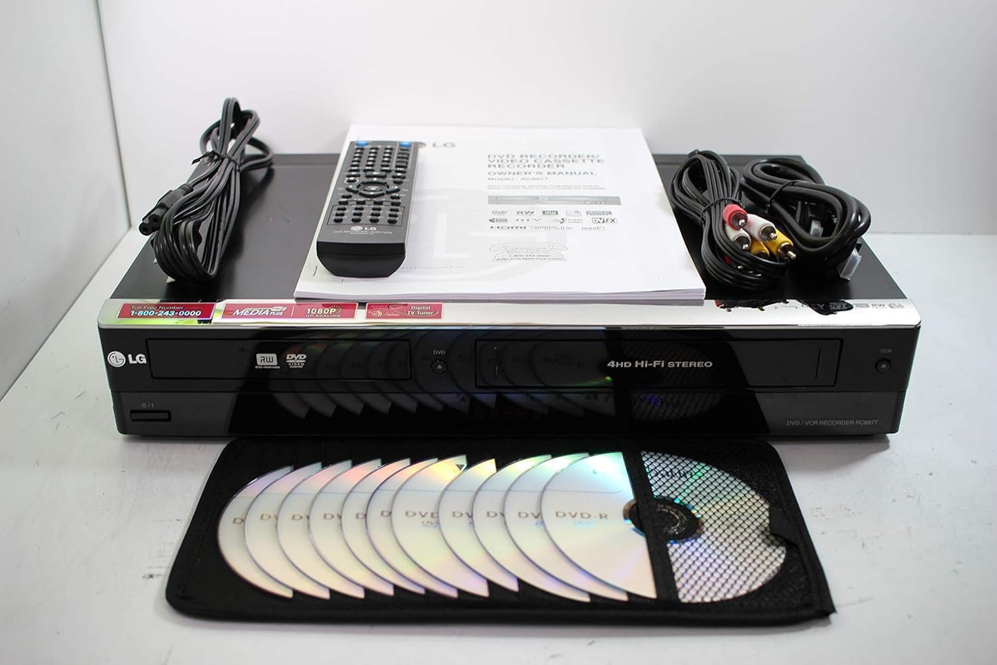 LG J9836A VHS to DVD Recorder Combo Renewed