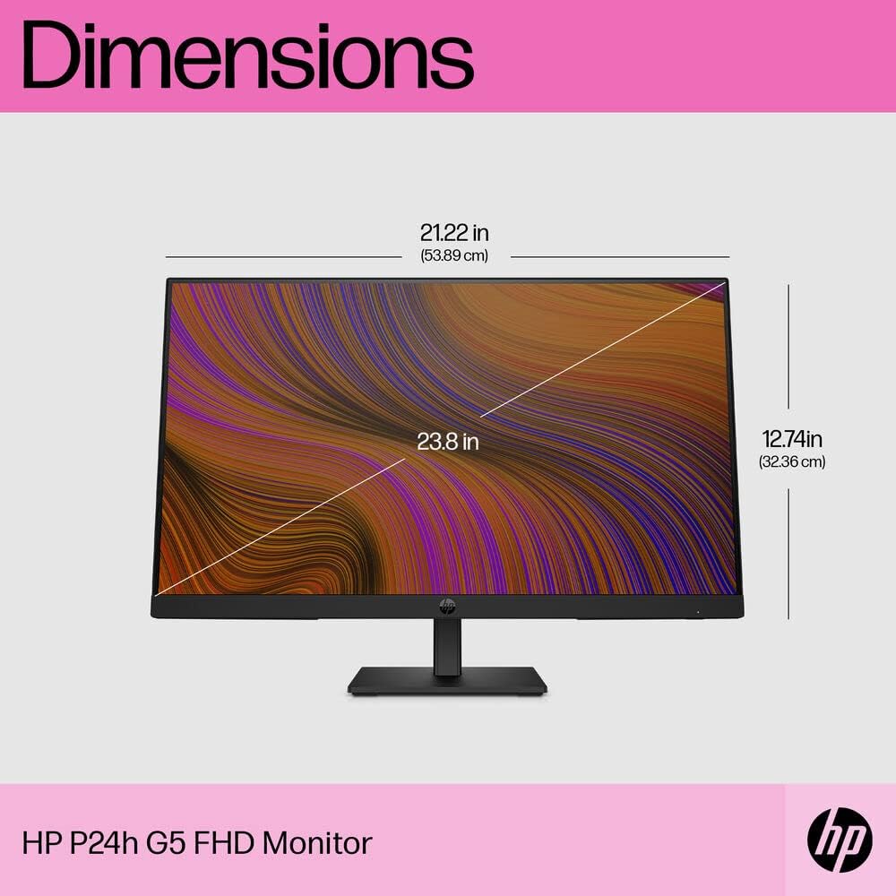HP HP23.8 24" 1080P Monitor with Dockztorm Hub Bundle