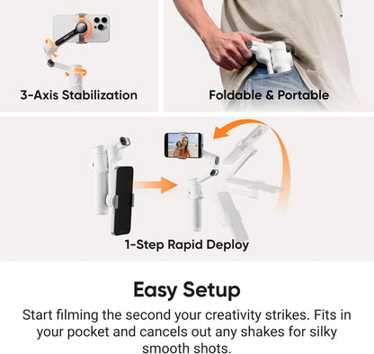 Insta360 Flow 2 Pro Foldable AI Gimbal Stabilizer