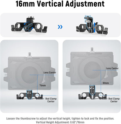 Neewer 10102568 15mm Rod Support Clamp