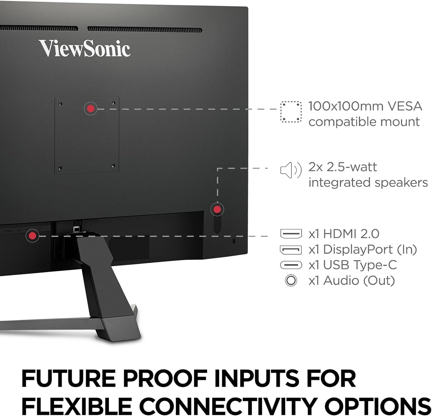ViewSonic VX3267U-4K 32-Inch 4K UHD IPS Monitor USB-C