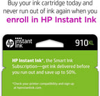 HP 3YL62AN 910XL Cyan High-Yield Ink Cartridge