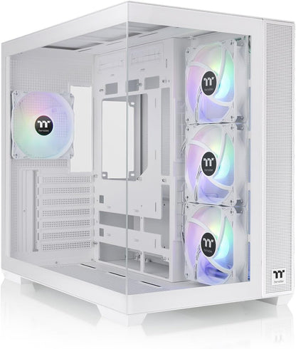 Thermaltake View 380 Snow ATX Case ARGB Fans
