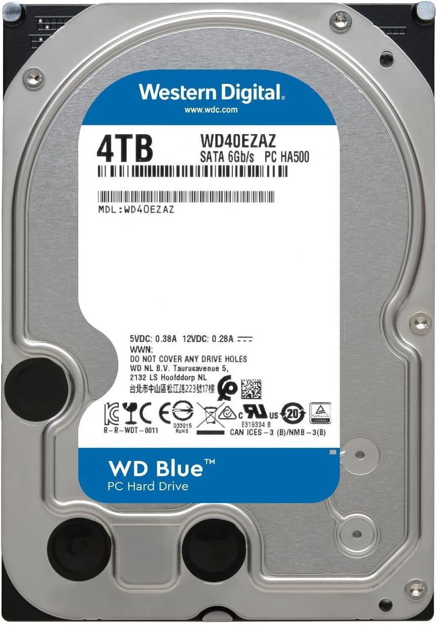 Western Digital WD40EZAZ 4TB WD Blue Internal HDD