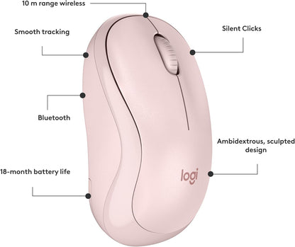 Logitech 910-007117 M240 Silent Bluetooth Mouse Rose