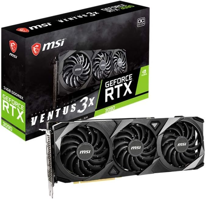 MSI 3090 VEN 3X 24G OC-cr RTX 3090 Gaming Graphics Card Renewed