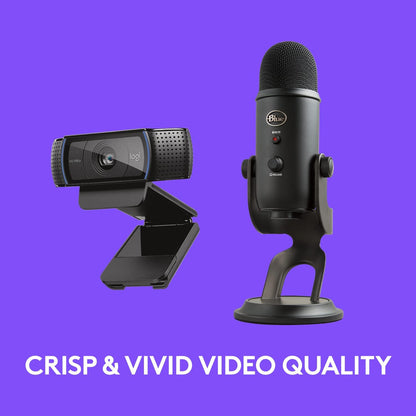Logitech C920x HD Pro Webcam with Blue Yeti Mic