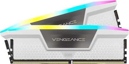 Corsair VENGEANCE RGB DDR5 64GB 6000MHz CL30 White Desktop Memory
