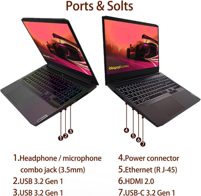 Lenovo 82K202D4AD IdeaPad 3 Pro Ryzen 5 RTX 2050 Gaming Laptop Bundle