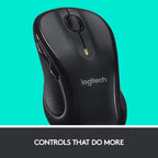 Logitech 5154143 M510 Wireless Mouse Black (Renewed)