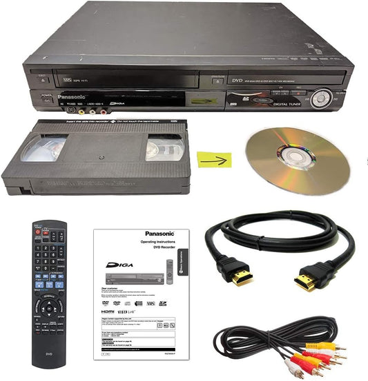 Panasonic VHS DVD Recorder Combo - HDMI, Remote (Renewed)
