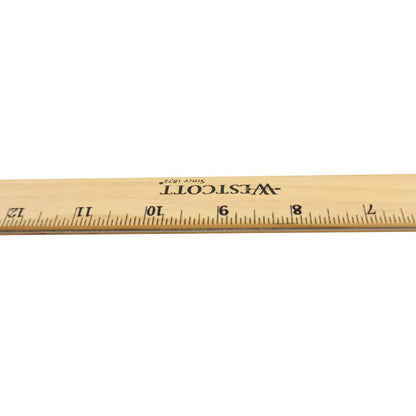 Westcott 05018 Beveled Wooden Ruler 18-Inch