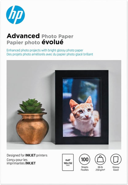 HP Q6638A 4x6 Glossy Advanced Photo Paper