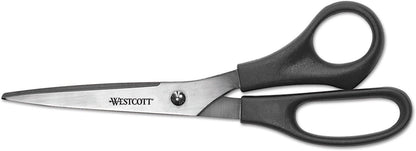 Westcott 16907 8" All Purpose Scissors 3-Pack - Black