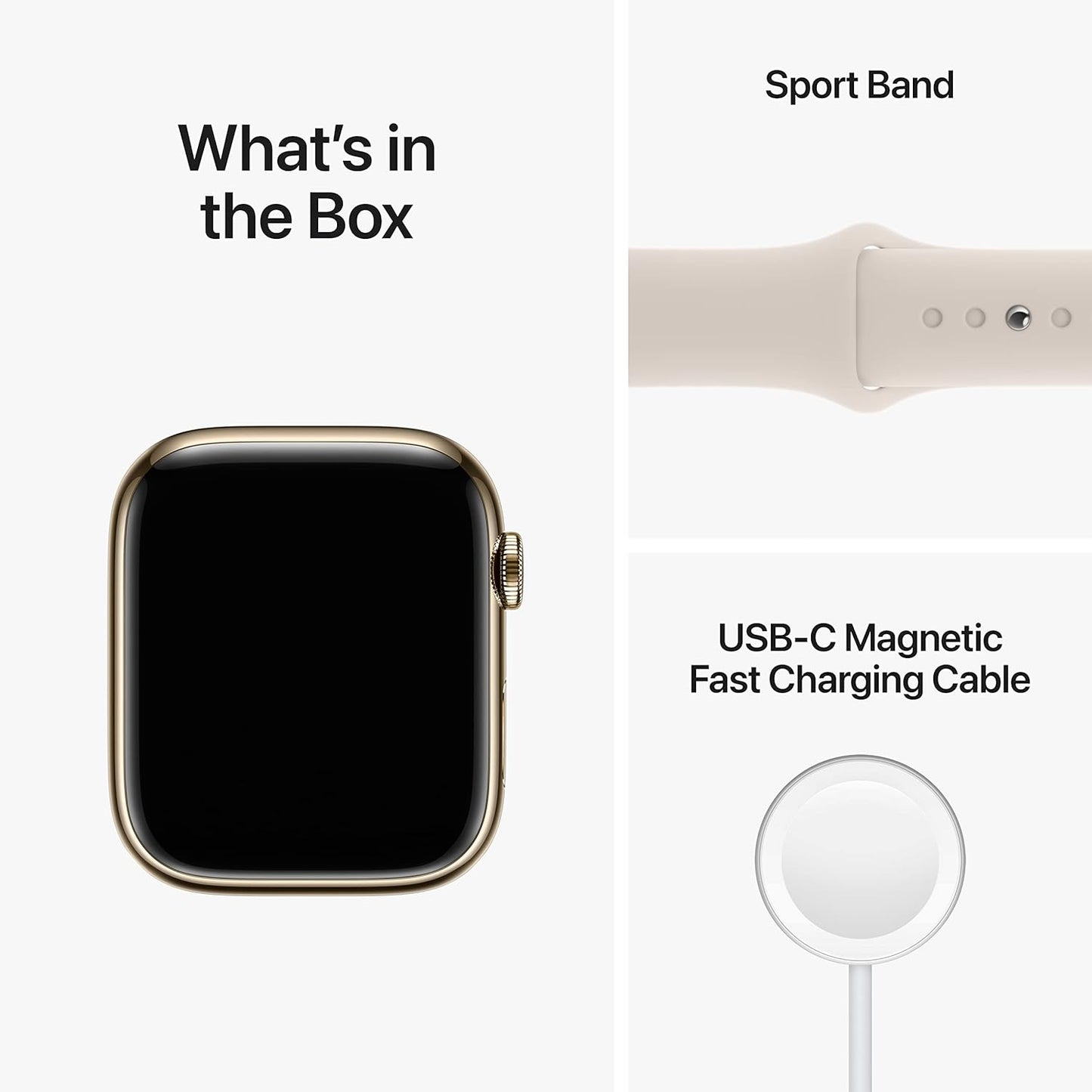 Apple MNV93LL/A-cr Watch Series 8 - Gold Cellular 41MM Renewed